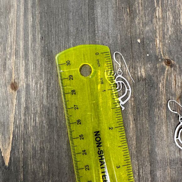 925 Sterling Silver Kokopelli Earrings 1.5" Southwestern Dangle French Wire 3.1g - Picture 8 of 9